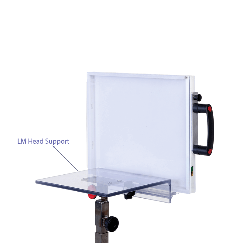 LM hovedstøtte, flad, i polycarbonat